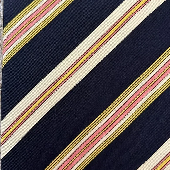 Vintage Cravattificio DI SIENA tie Black Pink Gold 100% Silk - Picture 3 of 5